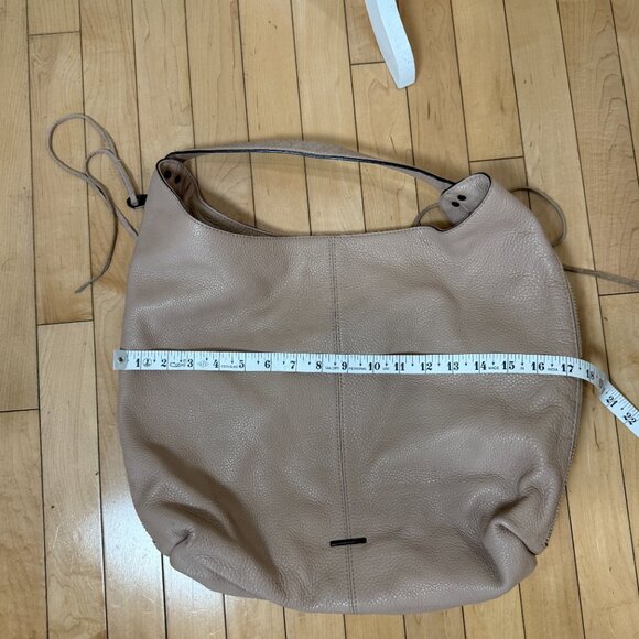 REBECCA MINKOFF Leather Hobo Slouch Neutral Blush Beige Large Bag Purse - Picture 8 of 10